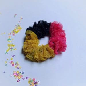 Soussou Scrunchy | Gold, Pink & Black