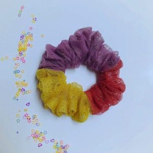 Soussou Scrunchy | Gold, Purple & Terracotta