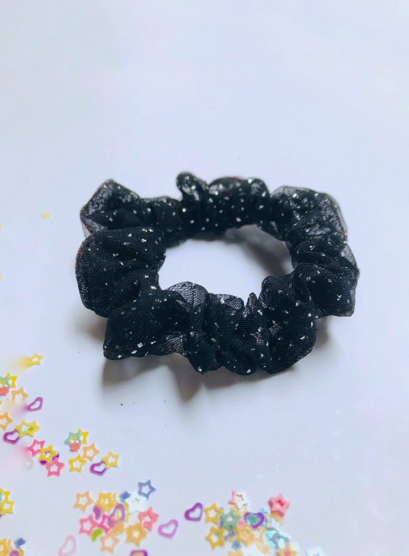 Soussou Scrunchy | Black Glitter
