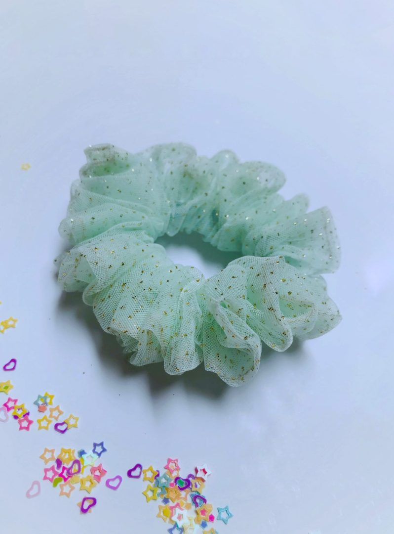 Soussou Scrunchy | Mint Glitter
