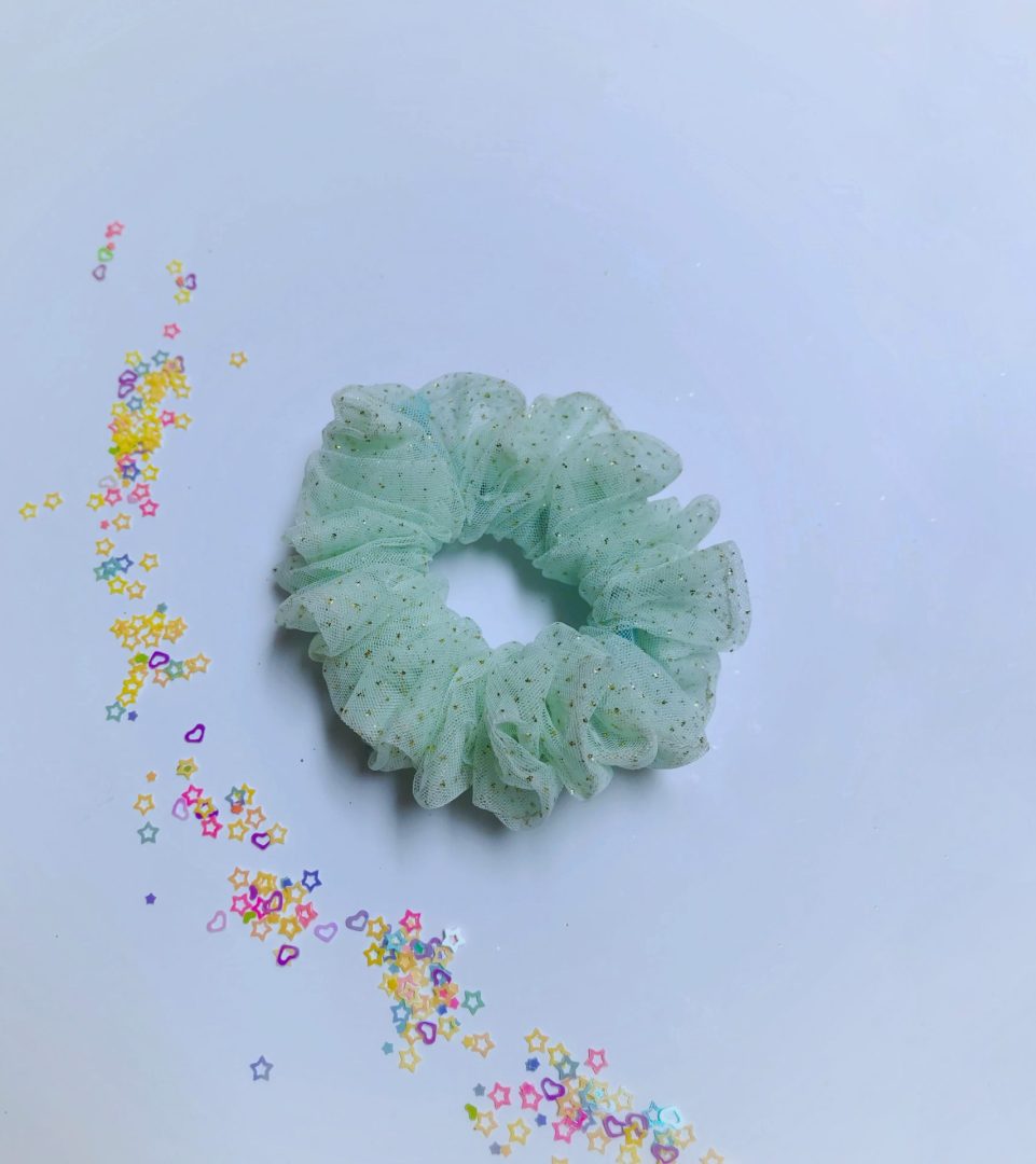 Soussou Scrunchy | Mint Glitter - Image 3