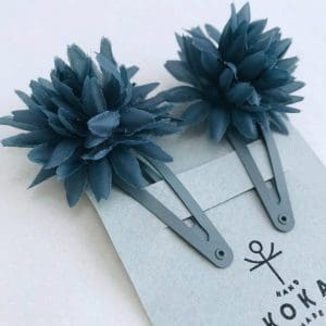 Floral Snap Clips | Flowers Petrol (Σετ 2)