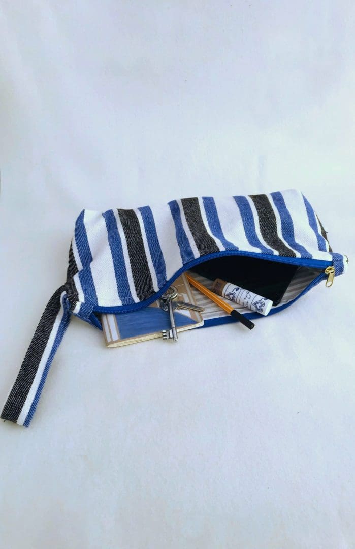 Loop Lovers Bag | Blue, White & Black Stripes
