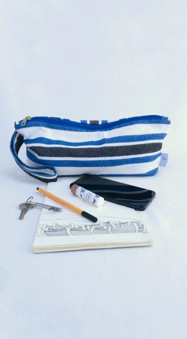 Loop Lovers Bag | Blue, White & Black Stripes - Image 3