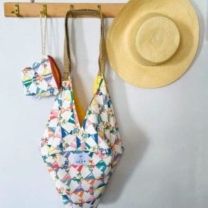 Origami Tote Bag | Rainbow Ice Cubes Yellow