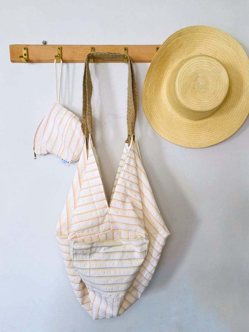 Origami Tote Bag | Lollipop Stripes - Image 3