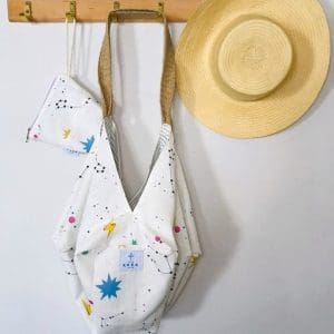 Origami Tote Bag | Stars & Planets Striped