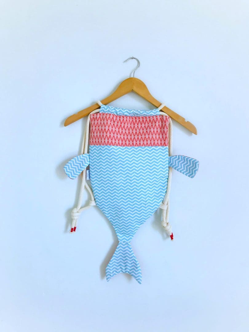 Seasea Βackpack | Red Head & Blue Waves - Image 3