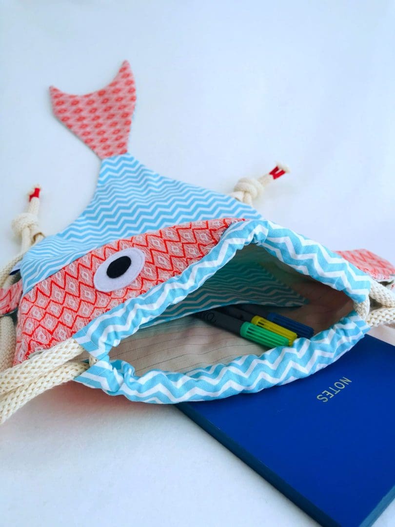 Seasea Βackpack | Red Head & Blue Waves - Image 2