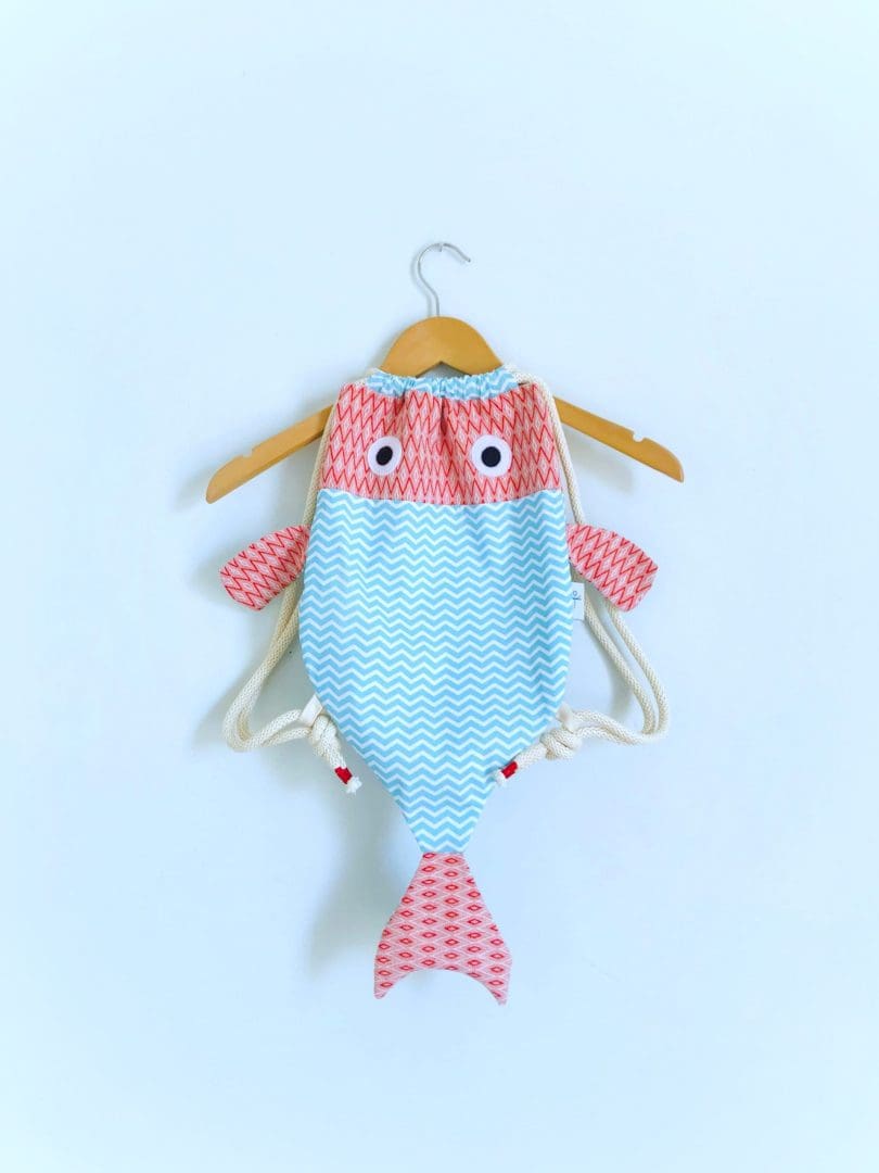 Seasea Βackpack | Red Head & Blue Waves - Image 5