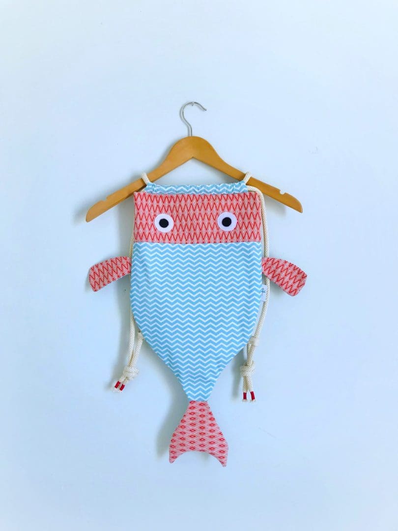 Seasea Βackpack | Red Head & Blue Waves - Image 4