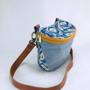 Take Me With You | Crossbody Banana Bag | Blue Flowers