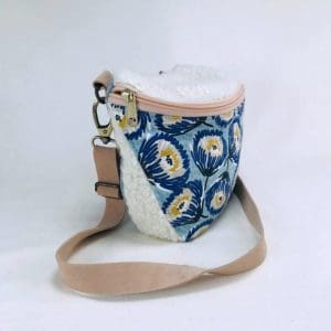 Take Me With You | Crossbody Banana Bag | Provato Blue Flowers