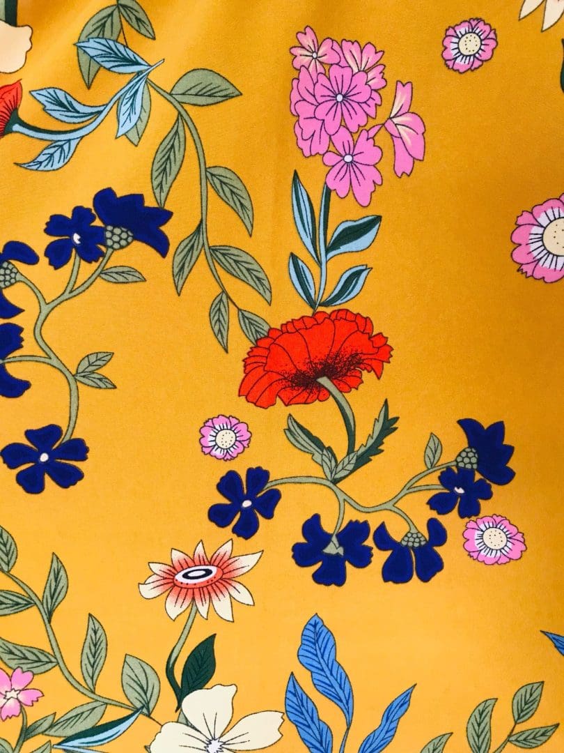 Φούστα Glitter Glam | Flowers κίτρινο φόντο - Image 4