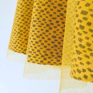 Φούστα Glitter Glam | Λεοπάρ κίτρινο φόντο