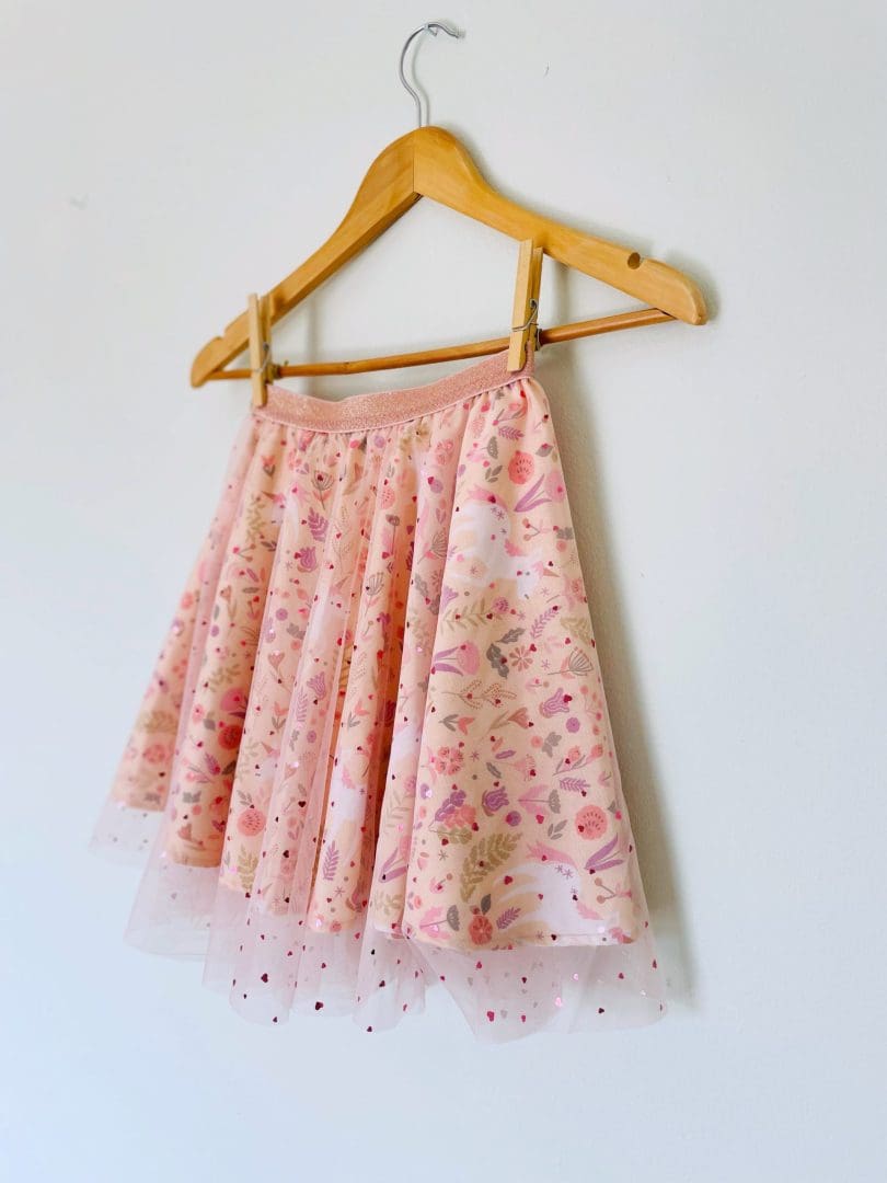 Φούστα Glitter Glam | Ροζ Unicorns Flowers ροζ - Image 3