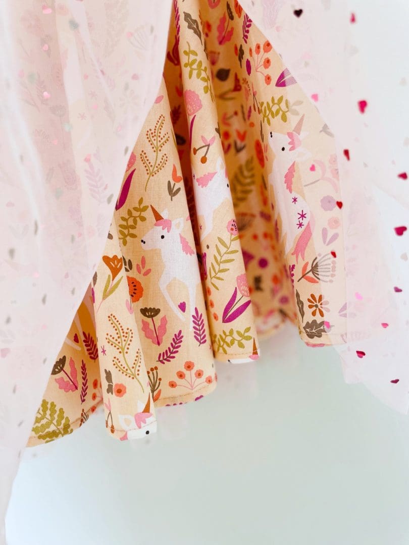 Φούστα Glitter Glam | Ροζ Unicorns Flowers ροζ - Image 2