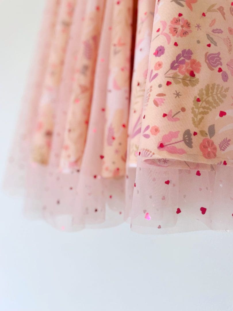 Φούστα Glitter Glam | Ροζ Unicorns Flowers ροζ