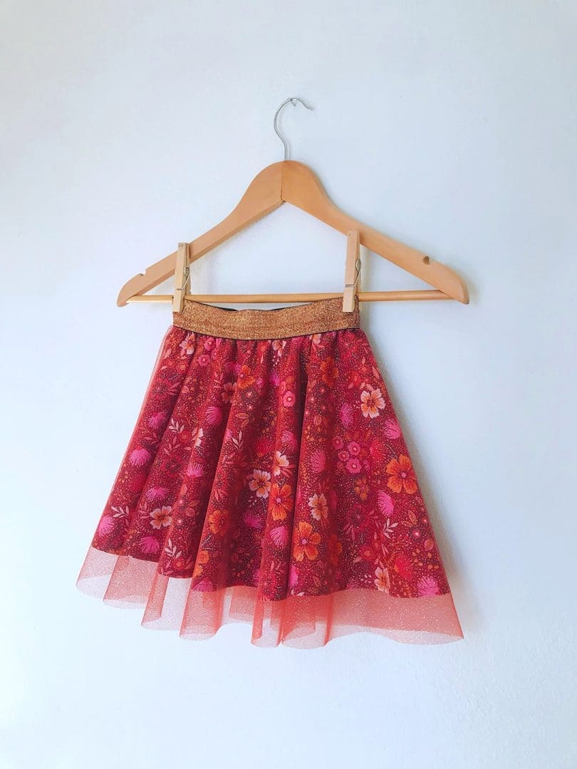 Φούστα Glitter Glam | Mπορντώ Λιβάδι - Image 2