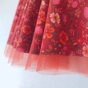 Φούστα Glitter Glam | Mπορντώ Λιβάδι