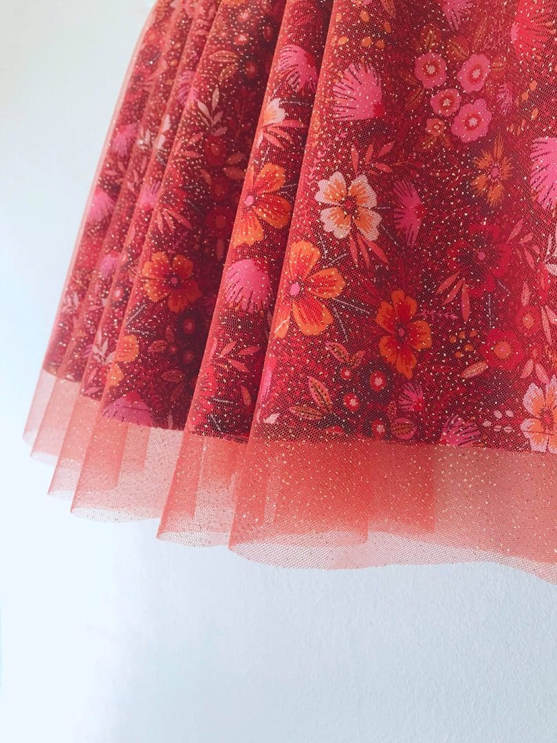 Φούστα Glitter Glam | Mπορντώ Λιβάδι