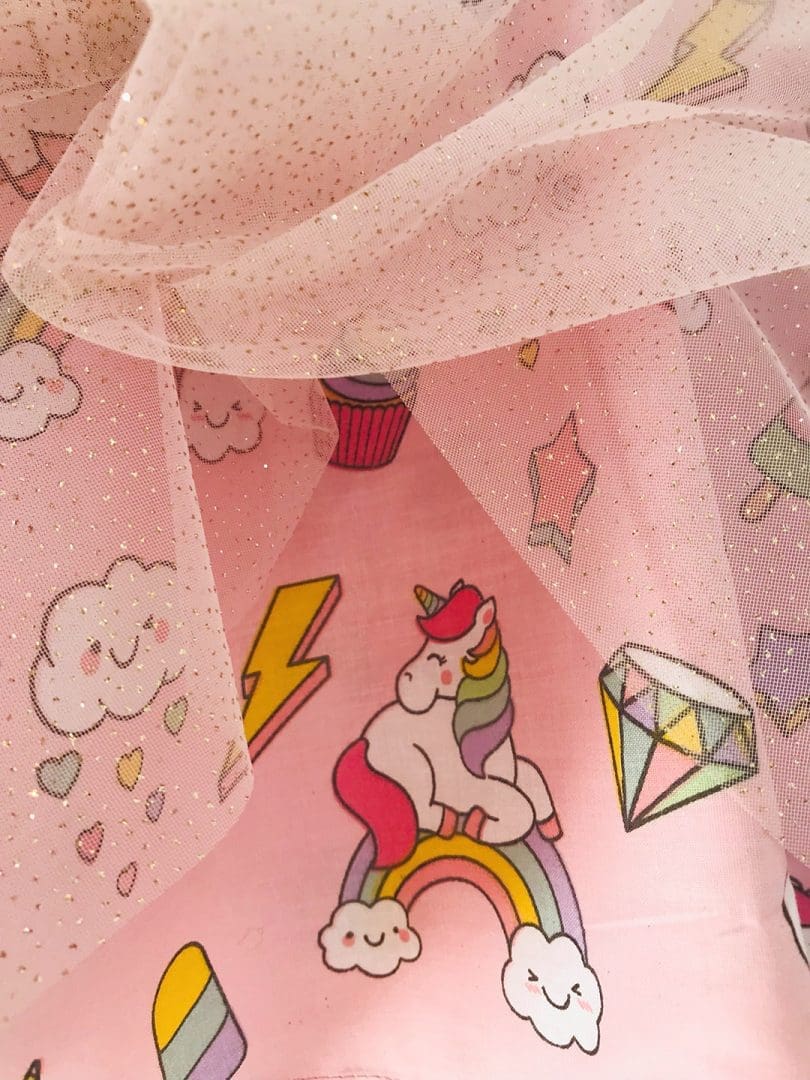 Φούστα Glitter Glam | Ροζ Unicorns & Rainbows - Image 5