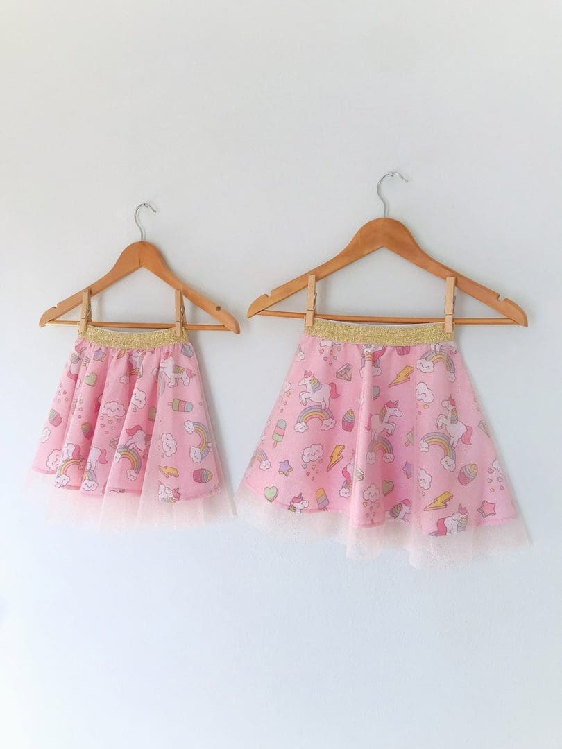 Φούστα Glitter Glam | Ροζ Unicorns & Rainbows - Image 4