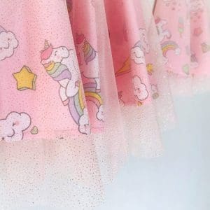 Φούστα Glitter Glam | Ροζ Unicorns & Rainbows