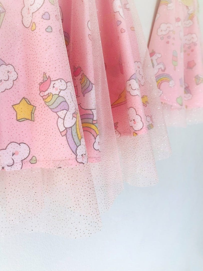 Φούστα Glitter Glam | Ροζ Unicorns & Rainbows