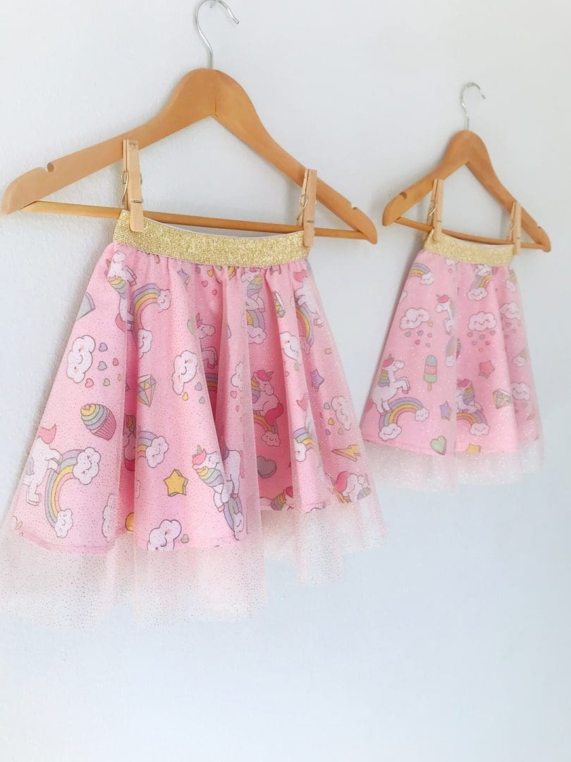 Φούστα Glitter Glam | Ροζ Unicorns & Rainbows - Image 6