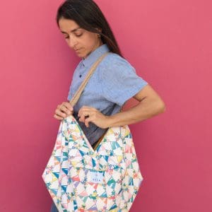 Origami Tote Bag | Rainbow Ice Cubes Yellow