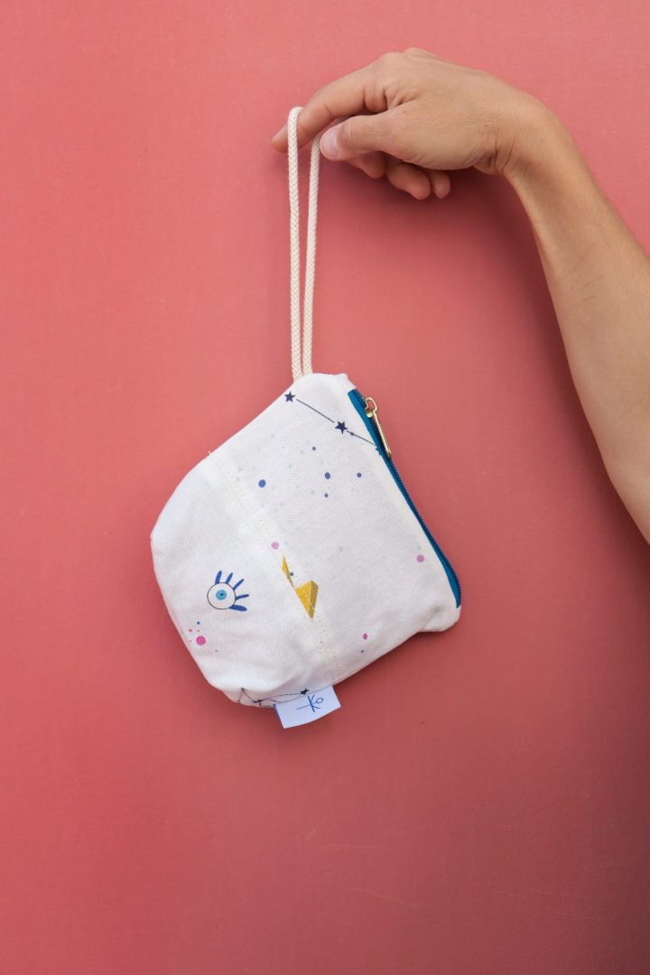 Origami Tote Bag | Stars & Planets Magenta - Image 5