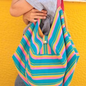 Origami Tote Bag | Lollipop Stripes